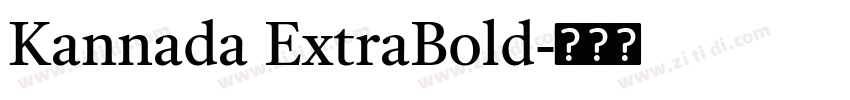 Kannada ExtraBold字体转换